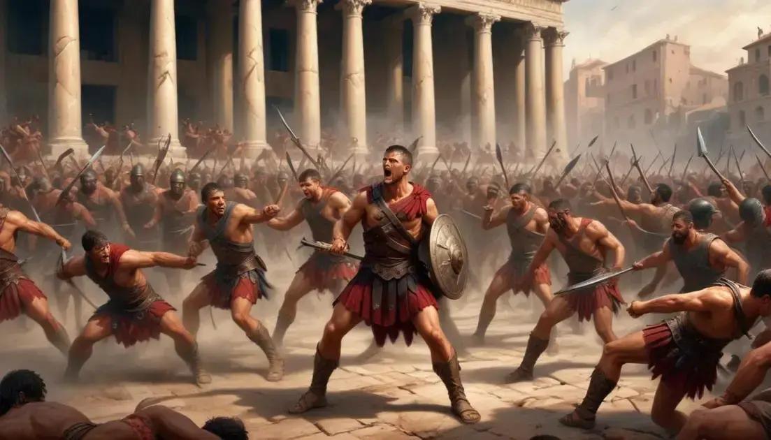 A revolta de Spartacus: escravidão e rebelião no coração de Roma
