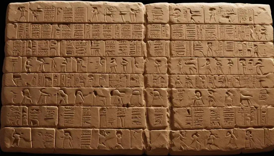 As tábuas sumérias e a origem da escrita