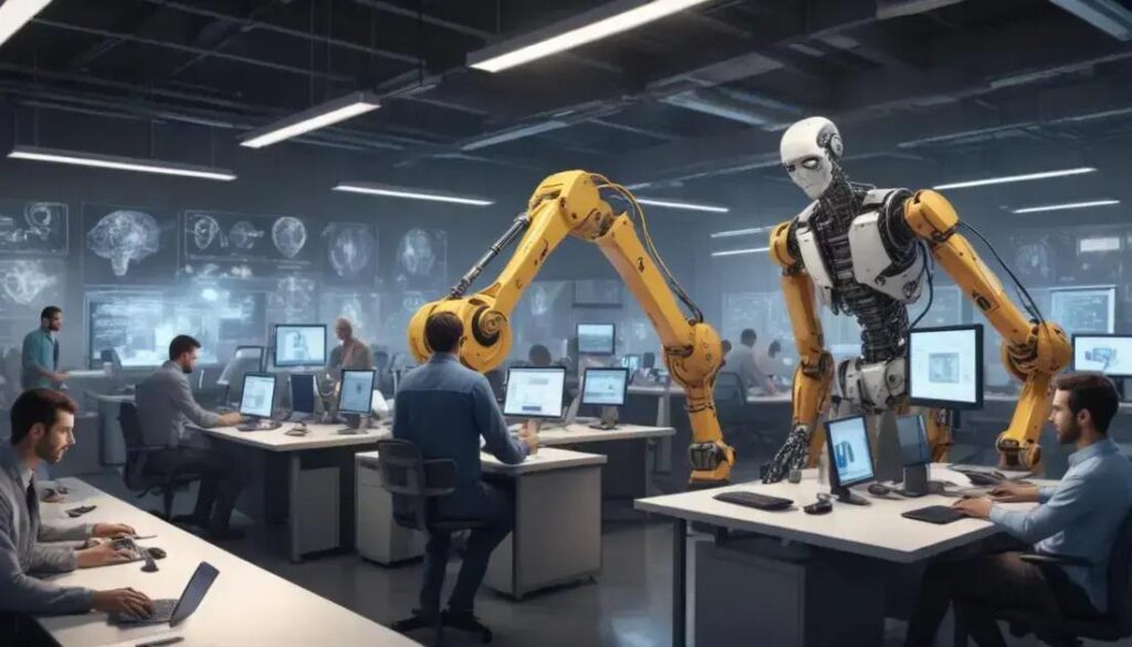 Máquinas substituindo humanos