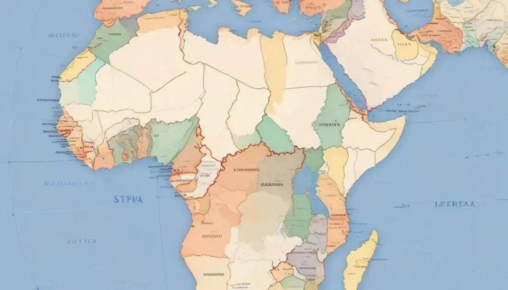 O mapa da África e as fronteiras artificiais