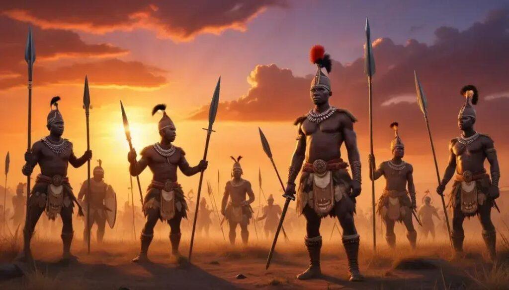 Os Zulus e a guerra de lanças na África