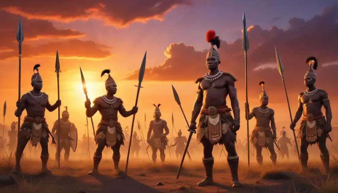 Os Zulus e a guerra de lanças na África